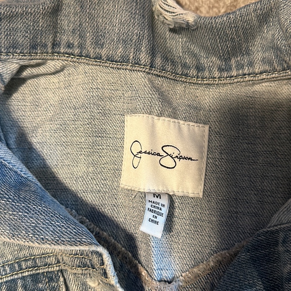 Distressed Denim Vest - Picture 3 of 4